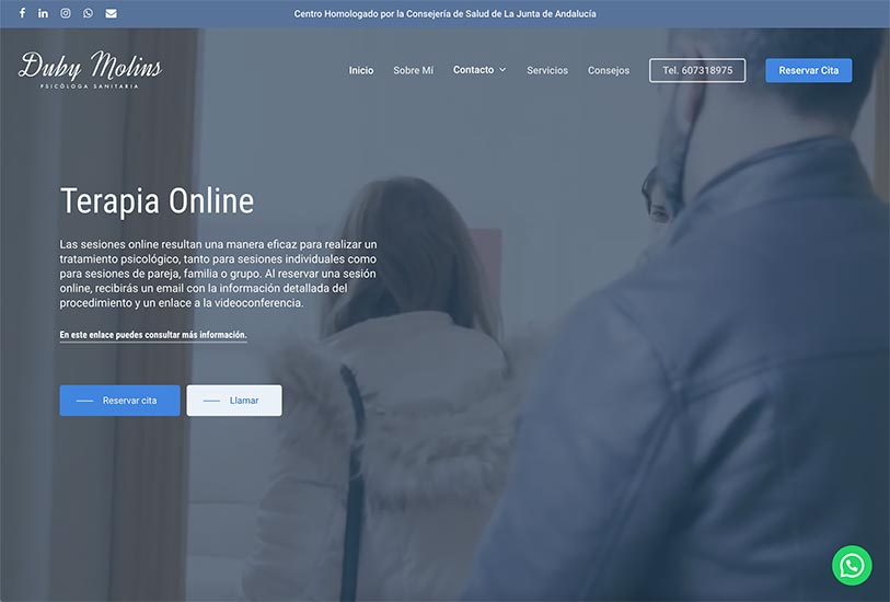 Duby Mollins diseño web