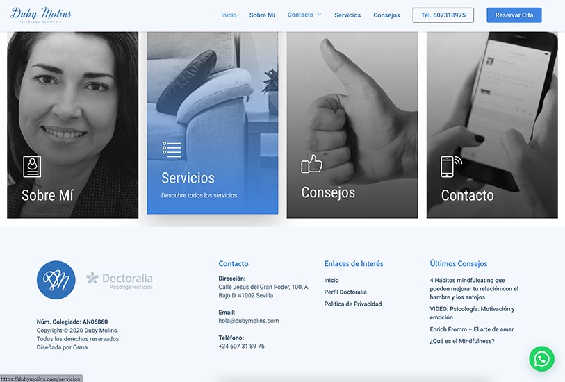 Duby Mollins diseño web