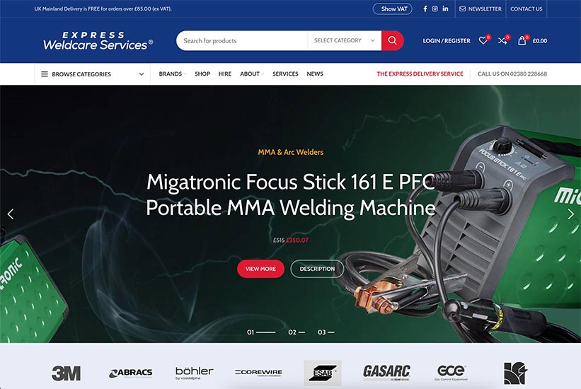 Express Weldcare Services Diseño WEB