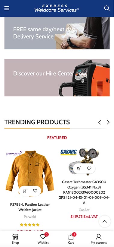 Express Weldcare Services Diseño WEB Responsive