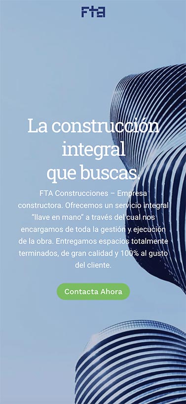 FTA Construcciones Web Responsive