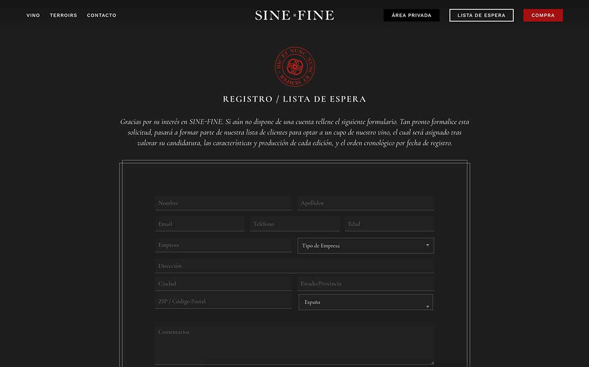 sinefine diseño web
