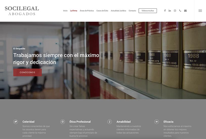 Socilegal Abogados Diseño Web