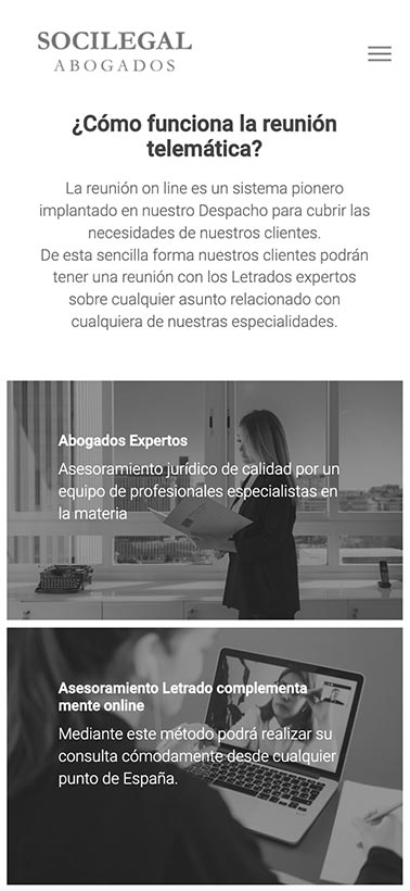 Socilegal Abogados Diseño Web Responsive