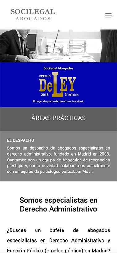 Socilegal Abogados Diseño Web Responsive