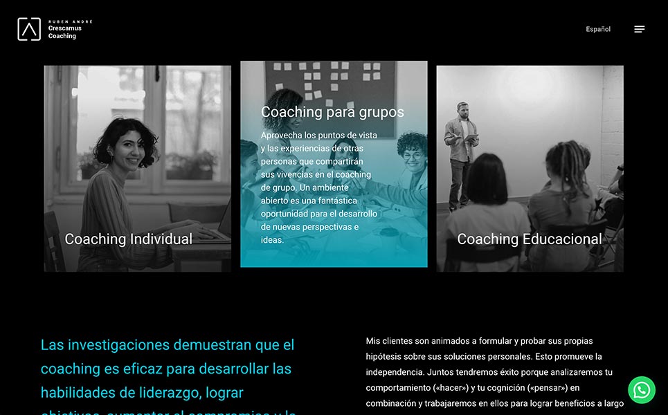 Diseño Web Crescamus Coaching