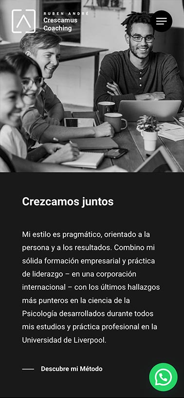 Diseño Web Responsive Crescamus Coaching